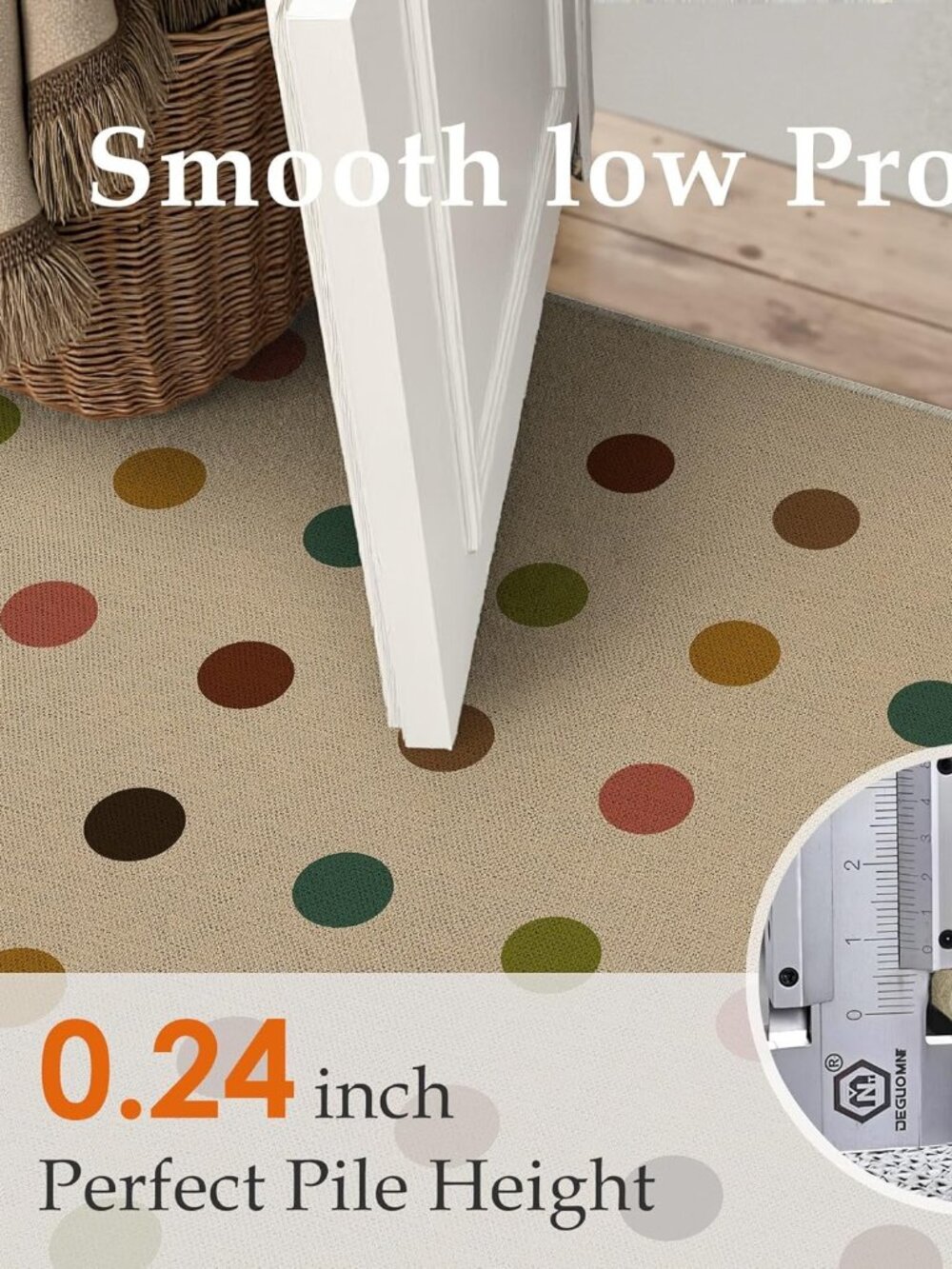 Geometric Linen Textured Weave Rug 5x8 - Picture 3 of 8